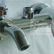 供应快开三档焊接龙头苹果龙头SP-1013铜三联浴缸龙头多功能