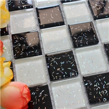 G2225水晶贴片马赛克玫瑰金色马赛克佛山厂家圆形陶瓷马赛克