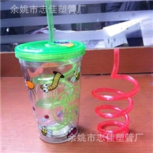 供应PVC管造型吸管艺术吸管茶杯管创意吸管塑料管