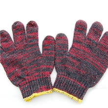 手套便宜卖哦棉纱加丝红花手套棉纱手套劳保手套防护手套