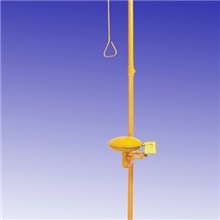 上海博化经济型ABS复合式紧急冲淋洗眼器验厂落地式耐酸碱双口洗