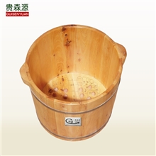 贵森源香柏木桶木盆足浴盆足浴桶泡脚桶洗脚盆洗脚桶带耳圆桶脚桶