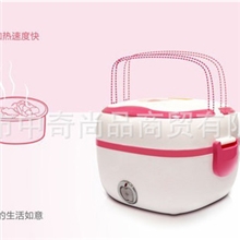 厂家直销电热饭盒不锈钢内胆带蒸蛋器多功能环保加热