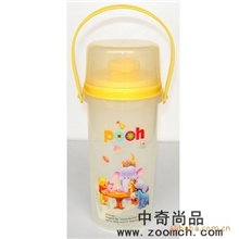 批发迪士尼不漏水杯儿童便携水杯塑料提手