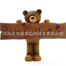 雕刻树脂工艺品商务礼品节日礼品家居摆设喜庆礼品小熊82023