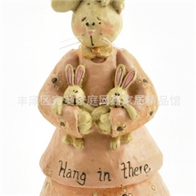 彩绘树脂工艺品商务礼品节日礼品家居摆设喜庆礼品兔子28850