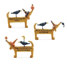 手绘树脂田园彩绘摆件创意家居装饰品工艺礼品家居摆饰小狗三