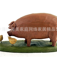 彩绘树脂工艺品商务礼品节日礼品家居摆设喜庆礼品猪28105