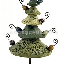 彩绘树脂工艺品商务节日礼品家居摆设喜庆礼品圣诞树29525