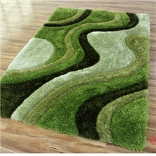 时尚长毛簇绒地毯高弹+丝3D三维客厅茶几卧室地毯地垫