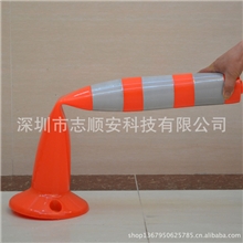 供应45cm警示柱道口标柱弹性柱弹力柱黄白PE警示柱