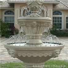 供应曲阳石雕大理石汉白玉人物喷泉石材欧式喷泉家居庭院喷泉