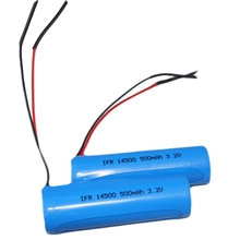 道钉指示灯用磷酸铁锂145003.2V500mAhLiFePO4AA500mAh