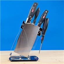 厨房不锈钢菜刀礼品刀具套装亚克力刀座丰力宜家六件套刀B608