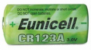 厂家供应3.0VCR123A锂电池/相机电池/卡装电池