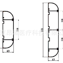医院病房用双腔设备带，医用病床设备带，医院护理带