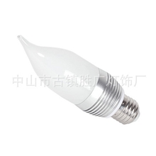 厂家专业销售1W大功率LED七彩声控蜡烛灯