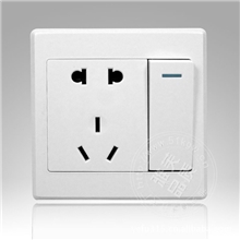 湖南雅芙品牌批发开关钢架系列双控开关带五孔插座一开五孔双控