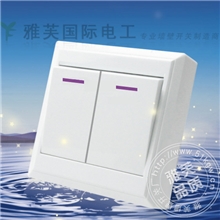 明装墙壁开关插座批发二开单控墙壁开关插座86明装开关二位特价