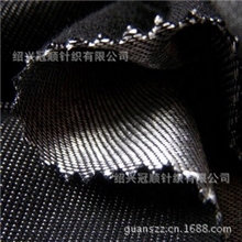 【爆款】针织弹力仿牛仔面料靛蓝涤棉TC针织牛仔布