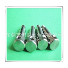 车床件厂家专业生产非标直纹不锈钢螺丝，头部可钻4个孔表面光亮