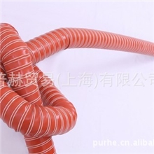 红色耐高温硅胶软管，双层硅胶图层玻钎风管