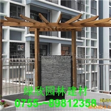 花园。小区楼顶。别墅等木结构工程