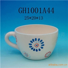 陶瓷白云土彩绘花盆容器花缸德化冠鸿陶瓷