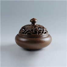 批发销售陶器粗陶陶瓷香薰炉青色日式香薰炉仿古工艺粗陶