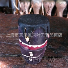 非洲工艺品肯尼亚特色家具装饰摆设挂件【贝叶】小皮鼓