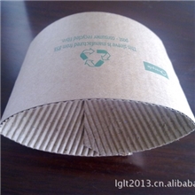 牛皮纸贴隔热外贴杯套杯套12OZ隔热杯套白卡瓦楞杯套