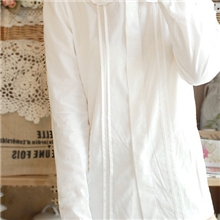 2013秋季新品森系蕾丝层层娃娃领百搭打底纯白长袖棉衬衣批发