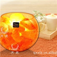 正品喜马拉雅山天然矿盐冰裂盐灯/聚宝盆盐灯/陶瓷盐灯送礼首选