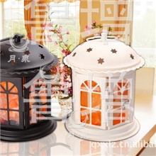 优级喜马拉雅山纯天然矿盐金属系电话亭水晶盐灯温馨小屋盐灯