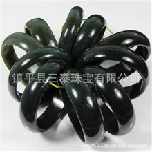 和田玉青玉-碧玉-墨玉窄条宽条手镯内径5.4--6.3厂家纯手工打磨