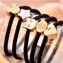 厂家直销韩版发饰高弹力蝴蝶结皇冠头绳儿童发饰韩国发圈批发