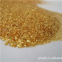 供应耐高温耐酸碱抗氧化不变色黄金箔粉