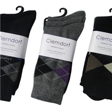 外单剩余男菱形格子正装商务男袜竹纤维