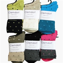 批发2013新款德国原单女袜时尚波点棉袜松口手工对目