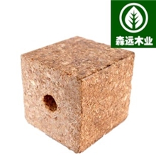 山东临沂森远木业带孔刨花木墩托盘脚墩刨花墩木托