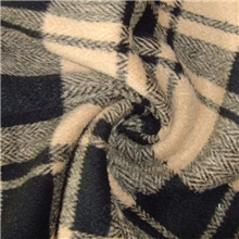 大衣呢羊毛格子面料粗纺混纺面料呢料粗纺格毛呢布料