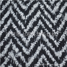 厂家直销现货清仓人字呢圈圈呢江阴粗纺秋冬大衣服装毛呢面料