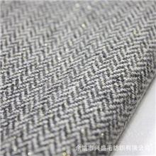 供应各类人字呢呢布服装西装短裤面料布料灰色18021-3