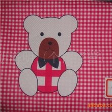 围裙面料印花桃皮绒（小熊）