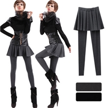 2013秋季新款弹力棉假两件大裙摆裙裤女装秋款打底系列厂家批发