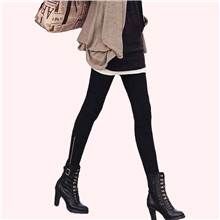 2013秋冬新款暖倍儿加绒拉链打底裤女士修身打底裤韩版厂家批发