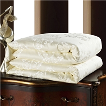 品牌家纺厂家全棉贡缎亮丝提花桑蚕丝被批发特级桑蚕丝长丝