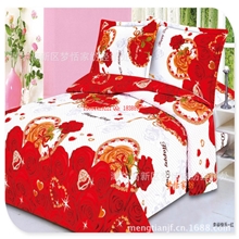 山东厂家批发天鹅绒还原印染可加工订做床单被罩被套四件套