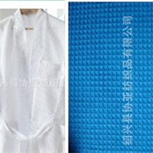 供应全棉华夫格面料格子面料浴袍面料茶巾面料