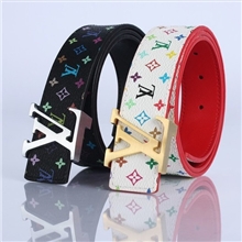 白彩皮带批发女款黑彩三彩腰带纯铜扣双面头层牛皮一件代发